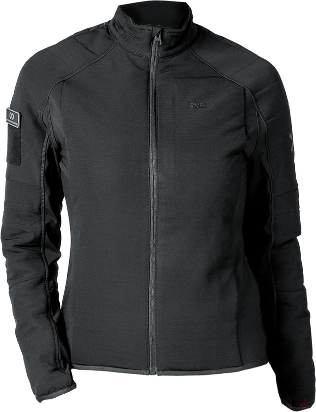 Schwarze iXS Damen 365-hybrid TMO 1.0 Funktionsjacke mit Kapuze und Reißverschluss, atmungsaktive Outdoor-Bekleidung