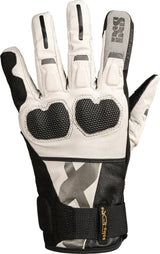Schwarze iXS Damen Venture-STX-Z 1.0 Handschuhe mit cool grey Details, aus Textil und Leder, für Radfahren oder Freizeit.