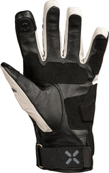 Schwarze Damen-Handschuhe iXS Venture-STX-Z 1.0 in Cool Grey mit strukturierter Oberfläche und verstellbarem Bündchen