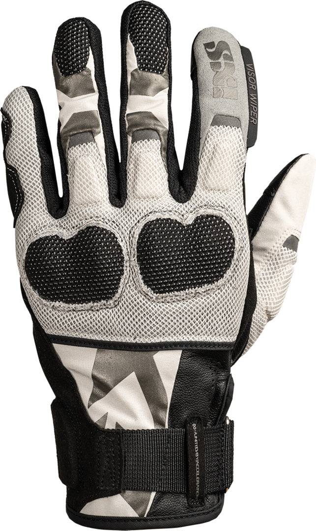 Schwarze iXS Venture-Air 1.0 Handschuhe mit Cool Grey Akzenten, atmungsaktives Design für Fahrrad- oder Outdoor-Aktivitäten