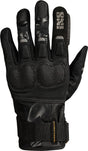 Schwarze Damen-Handschuhe iXS Venture-Air 1.0 aus Textil mit Polsterung und Klettverschluss, bequem und atmungsaktiv.