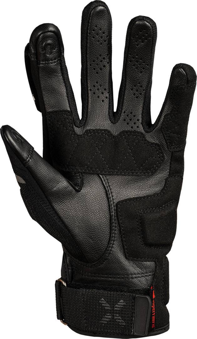 Schwarze Damen-Handschuhe iXS Venture-Air 1.0 aus Mesh mit verstärkten Fingern und elastischem Handgelenk.