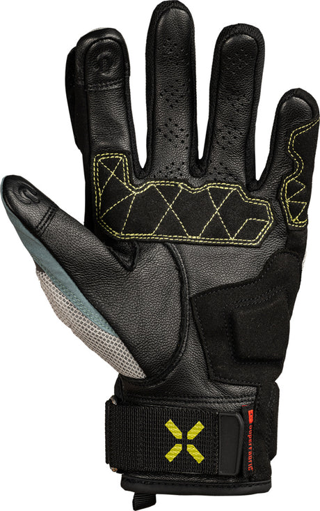 iXS Damen Venture-Air 1.0 Handschuhe schwarz-blau grau-lime yellow