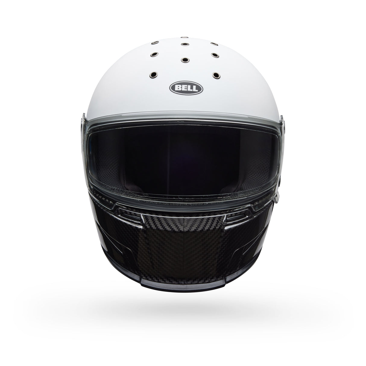 Bell Eliminator Carbon Diverge Weiss/Schwarz Integralhelm