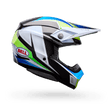 Bell Moto-10 Spherical Grid Weiss/Blau Motocrosshelm