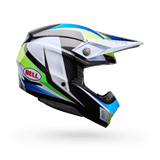 Bell Moto-10 Spherical Grid Weiss/Blau Motocrosshelm