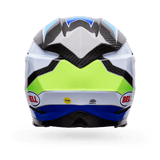 Bell Moto-10 Spherical Grid Weiss/Blau Motocrosshelm