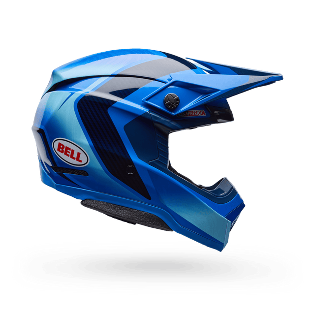 Bell Moto-10 Spherical Et3 Cortez Se Blau Motocrosshelm