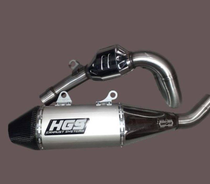 HGS Auspuffanlage Komplettanlage KTM 450 SX-F / Husqvarna FC450 / GASGAS MC450F ab 2023 – Grey Carbon