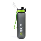 X-GRIP Wasserflasche aus Kunststoff mit Schraubverschluss und sportlichem Design, ideal für unterwegs.