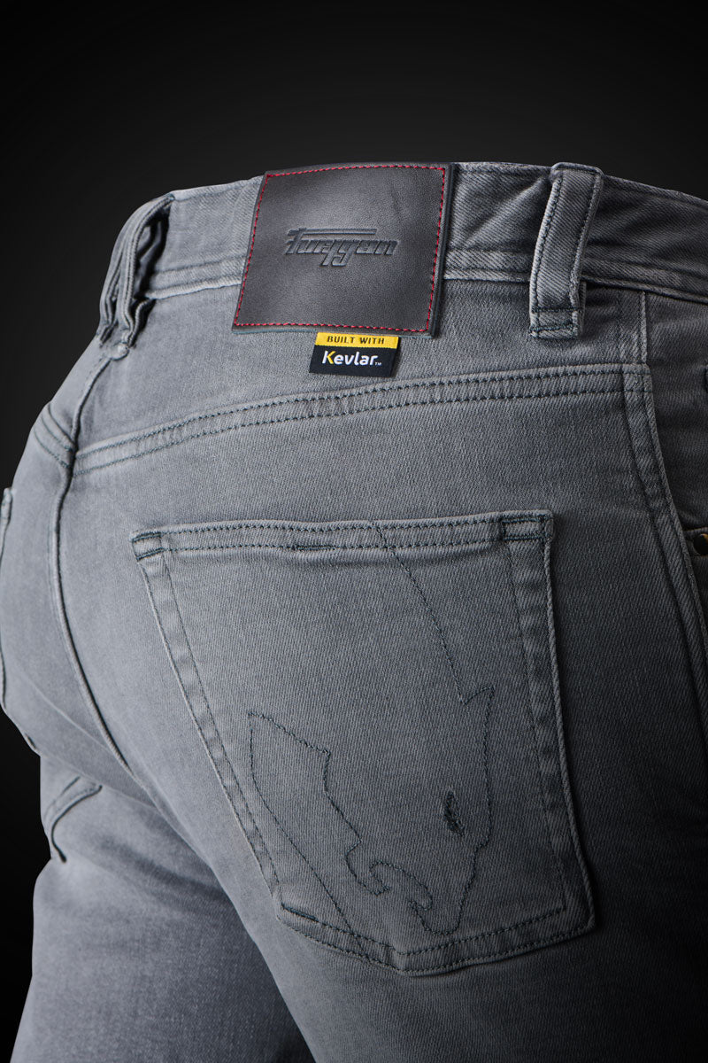 Furygan Jeans D12 X Kevlar Straight Hellgrau