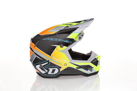 Motocrosshelm 6D ATR-3Y Reflex Graphic glänzend Neon Gelb mit reflektierenden Elementen, leichter und sicherer Schutzhelm