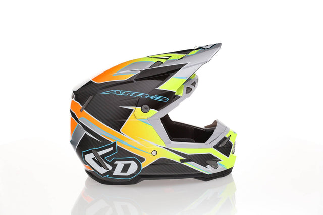 Motocrosshelm 6D ATR-3Y Reflex Graphic glänzend Neon Gelb mit reflektierenden Elementen, leichter und sicherer Schutzhelm