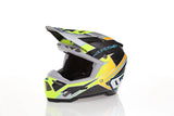 Motocrosshelm 6D ATR-3Y Reflex Graphic in glänzend Neon Gelb mit reflektierenden Designs für sicheren Schutz