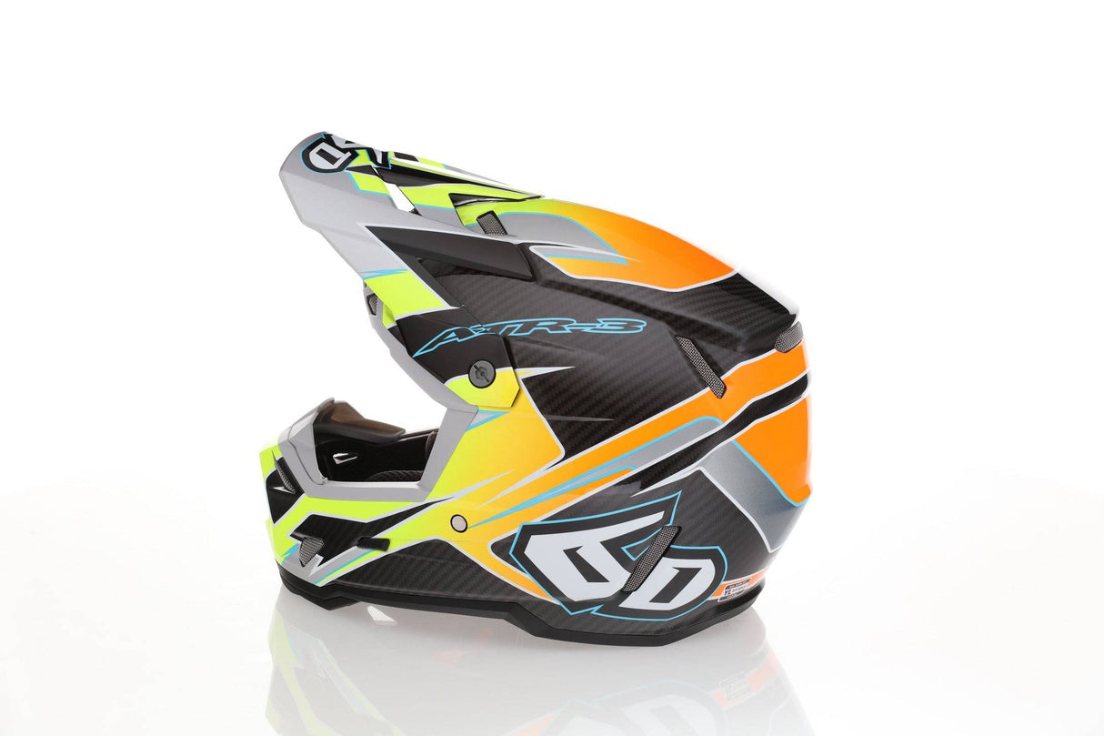 Motocrosshelm 6D ATR-3Y Reflex Graphic in glänzend Neon Gelb mit stilvollem Design und schützender Passform