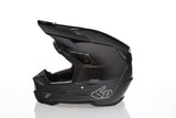 Schwarzer 6D ATR-3Y Solid Motocrosshelm mit glänzender Oberfläche, aerodynamisches Design und Belüftungssystem.