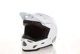 Weißer 6D ATR-3Y Motocrosshelm mit glänzendem Finish, leichtes Schutzhelm für Offroad-Fahrten, visier und Belüftungsöffnungen sichtbar.