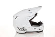 Weißer 6D ATR-3Y Motocrosshelm mit glänzendem Finish, sicherer Schutz und sportlichem Design.