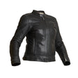 Damen Lederjacke Halvarssons Orsa in Schwarz, klassische Jacken-Design, aus hochwertigem Leder, mit Reißverschluss und Stehkragen