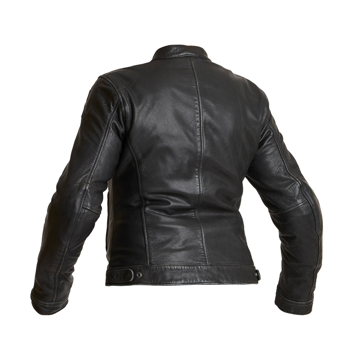 Damen Lederjacke Orsa von Halvarssons in Schwarz, klassische Lederjacke mit elegantem Schnitt, sichtbare Details und hochwertige Verarbeitung