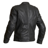 Schwarze Halvarssons Motorradjacke Idre im klassischen Stil, langlebiges Textilmaterial, mit reflektierenden Elementen und verstellbaren Ärmeln
