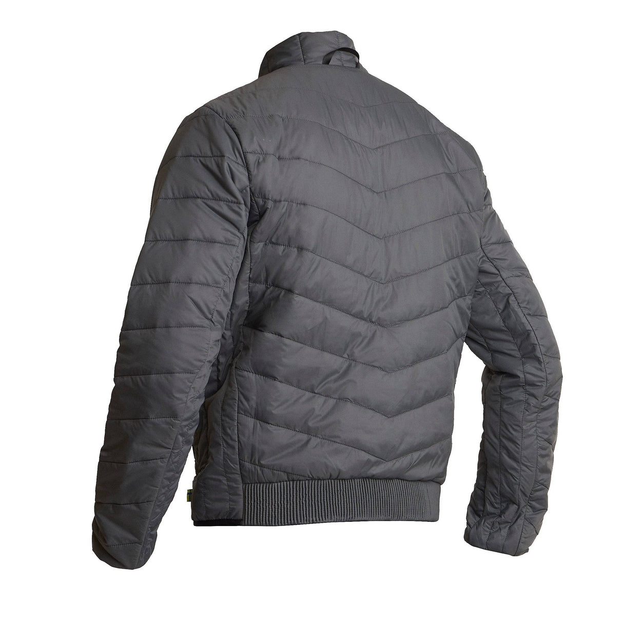 Halvarssons Thermojacke Alfta in Anthrazit, funktionale Bekleidung mit isolierendem Material, sichtbare Reißverschlüsse und Steppnähte