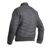 Halvarssons Thermojacke Alfta in Anthrazit, funktionale Bekleidung mit isolierendem Material, sichtbare Reißverschlüsse und Steppnähte