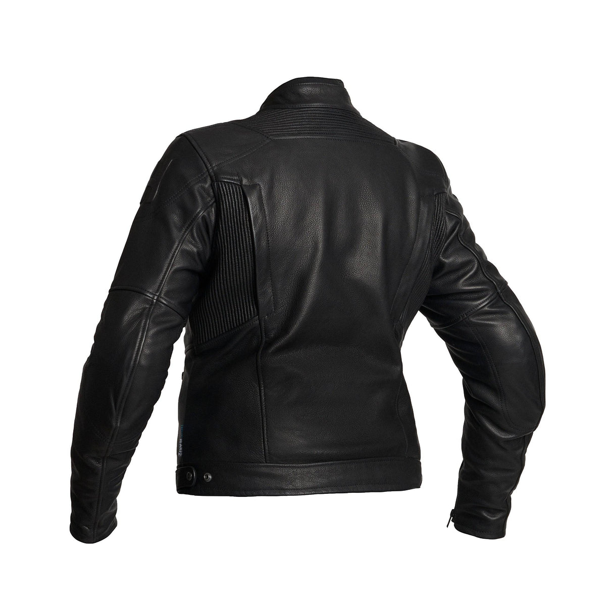 Schwarze Damen-Lederjacke von Halvarssons für Touring, stilvolle Jacke mit robustem Leder und detailliertem Design.