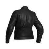 Schwarze Damen-Lederjacke von Halvarssons für Touring, stilvolle Jacke mit robustem Leder und detailliertem Design.