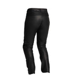 Schwarze Damen Lederhose Velen von Halvarssons, robuste Hosen-Touring für Damen, mit detailliertem Lederdesign.