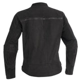 Schwarze Halvarssons Lederjacke Sandtorp, Classic Jackenstil, Rückenansicht, hochwertige Verarbeitung und stilvolles Design.