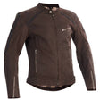 Braune Halvarssons Lederjacke Sandtorp im klassischen Stil, Vorderansicht, hochwertige Verarbeitung, vielseitig tragbar.