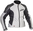 Halvarssons Damen Textiljacke Solberg in Hellgrau und Schwarz, touring Jacke mit wasserabweisendem Material, Frontreißverschluss
