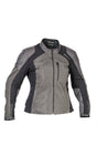 Damen Motorradjacke Halvarssons Arvika in Schwarz und Grau, touring Jacke mit robustem Material und reflektierenden Details.