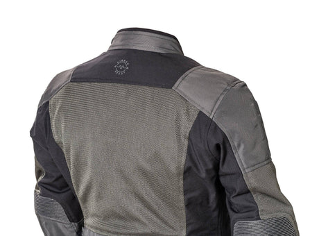 Damen Motorradjacke Arvika von Halvarssons in Schwarz und Grau, touring Jacke mit Schutz und reflektierenden Details.