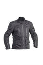 Schwarze Halvarssons Motorradjacke Gruven für Adventure, aus robustem Material, mit Reißverschlüssen und Schutzpolstern sichtbar