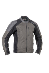 Halvarssons Arvika Motorradjacke in Schwarz und Grau, Touring-Jacke mit robustem Material und reflektierenden Details.