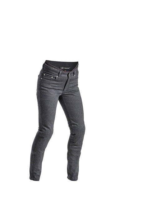 Damen-Hosen von Halvarssons, schwarze Nyberg Touring-Jeans mit robustem Material und passgenauem Schnitt.