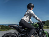 Damen-Touring-Hose von Halvarssons Nyberg in Schwarz, strapazierfähig und bequem für lange Motorradtouren.