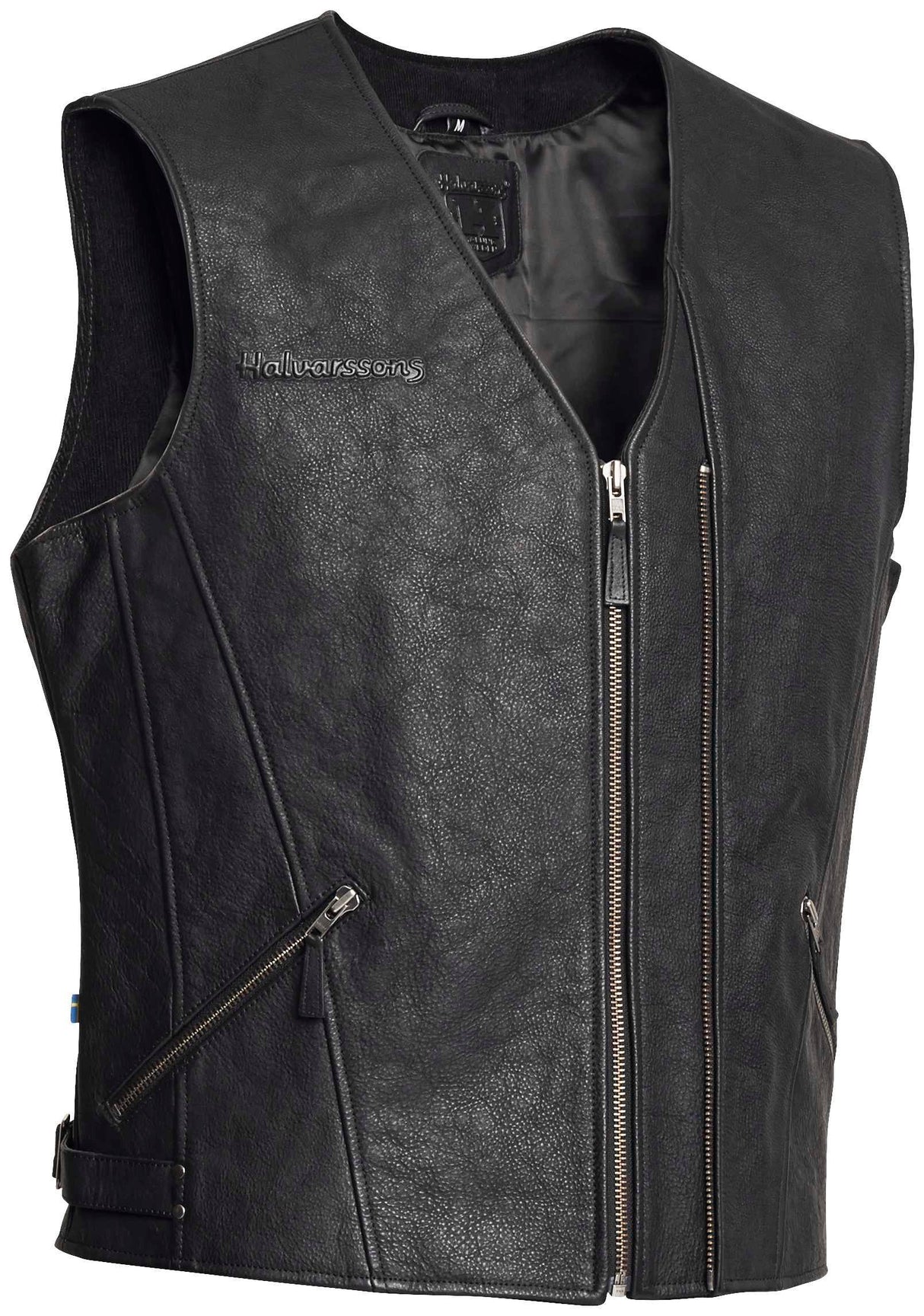 Halvarssons Lederweste Cut Schwarz