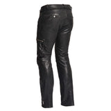 Schwarze Halvarssons Motorrad Lederhose Rider, klassische Motorradhose aus Leder mit passender Passform und robustem Design.