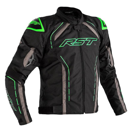 RST S-1 Motorradjacke Textil Schwarz/Grau/Fluo Grün