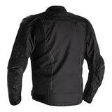 Schwarze RST S-1 Touren-Motorradjacke aus robustem Textil, lange Ärmel und gepolsterte Schultern für sicheren Fahrkomfort