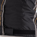 Schwarze, graue und orange RST S-1 Motorradjacke aus Textil, Touring-Jacke mit Schutz und sportlichem Design