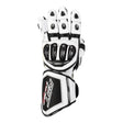 RST TracTech Evo 4 Leder Motorradhandschuhe in Weiß und Schwarz, racing Handschuhe für Motorradfahrer, sichtbare Details und Material