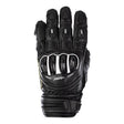 Schwarze RST TracTech Evo 4 Short Leder Motorradhandschuhe, Racing-Handschuhe mit Protektoren, für sicheren Motorradsport.