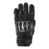 Schwarze RST TracTech Evo 4 Short Leder Motorradhandschuhe, Racing-Handschuhe mit Protektoren, für sicheren Motorradsport.