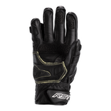 Schwarze RST TracTech Evo 4 Short Motorradhandschuhe aus Leder, Racing-Handschuhe für den Schutz beim Motorradfahren