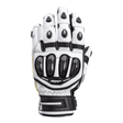 Weiße und schwarze RST TracTech Evo 4 Short Leder Motorradhandschuhe, Racing-Handschuhe mit robustem Design