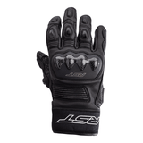 Schwarze RST Freestyle II Motorradhandschuhe aus Leder mit knöchelprotektoren und verstärkten Handflächen.